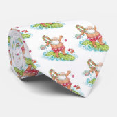 ヴィンテージクリスマスカートゥーンサーフィンサンタクロース ネクタイ (ロール)