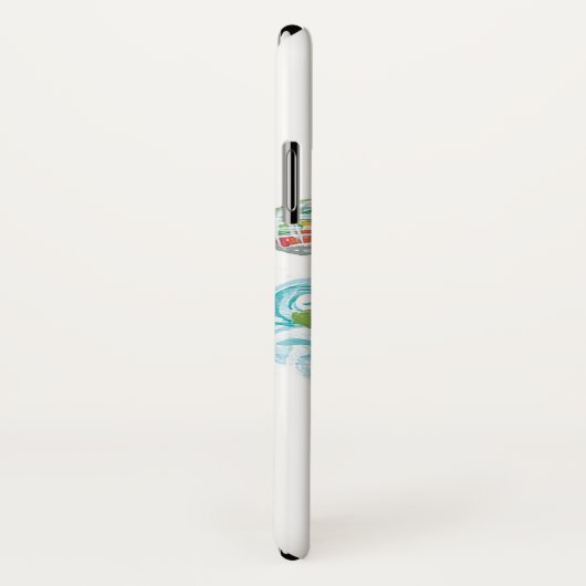 ヴィンテージクリスマスカートゥーンサーフィンサンタクロース Case-Mate iPhoneケース (裏面/右)