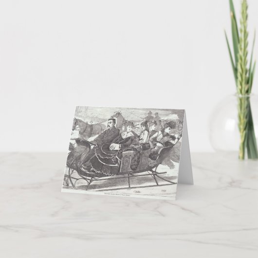 ヴィンテージクリスマスカードそりベルズ(1869) シーズンカード (正面)