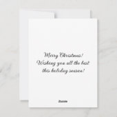 ヴィンテージクリスマスカードイラストレーションサンタ シーズンカード (裏面)