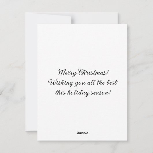 ヴィンテージクリスマスカードイラストレーションサンタ シーズンカード (裏面)