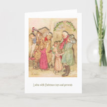 ヴィンテージクリスマスカードスクルージ