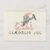 ヴィンテージクリスマスカードノルウェー | Jul格言 シーズンポストカード (正面)