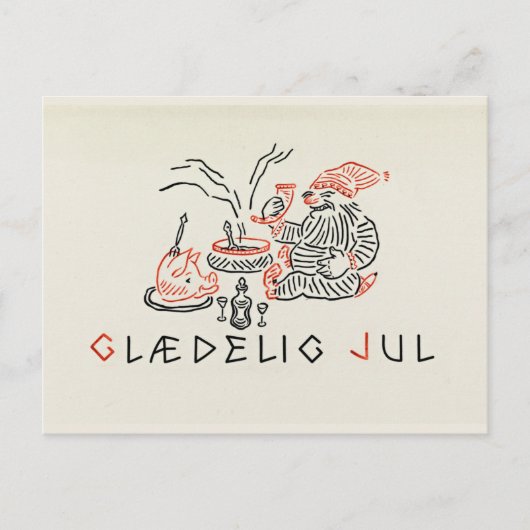 ヴィンテージクリスマスカードノルウェー | Jul格言 シーズンポストカード (正面)