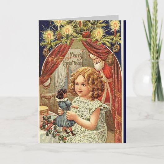 ヴィンテージクリスマスカードベビードール シーズンカード (正面)