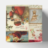 ヴィンテージクリスマスカードホリデーパターン フェイバーボックス (上部)