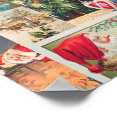 ヴィンテージクリスマスカードホリデーパターン ポスター (角)