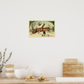 ヴィンテージクリスマスカードポスター ポスター (キッチン)