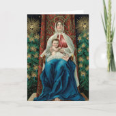 ヴィンテージクリスマスカードマドンナと子供 シーズンカード (正面)