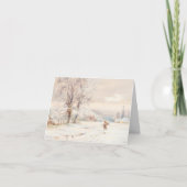 ヴィンテージクリスマスカード冬の風景(1860年) シーズンカード (正面)