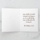 ヴィンテージクリスマスカード水彩イラストレーション カード (内部)