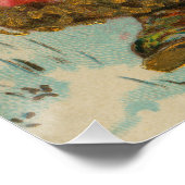 ヴィンテージクリスマスカード、サンタクロース、いたずらっ子 ポスター (コーナー)