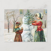 ヴィンテージクリスマスカード：タイムレスチャーム シーズンポストカード (正面)