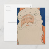 ヴィンテージクリスマスカード | ハッピーサンタ シーズンポストカード (正面/裏面)