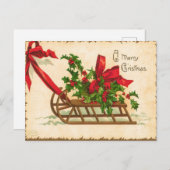 ヴィンテージクリスマスカード ポストカード (正面/裏面)