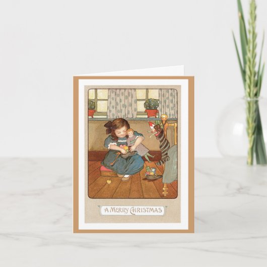ヴィンテージクリスマスカード – メリークリスマス シーズンカード (正面)