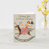 ヴィンテージクリスマスカード - ロッキン'クリスマス カード (黄色い花)