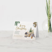 ヴィンテージクリスマスカード：懐かしい休日の挨拶 シーズンカード (正面)