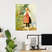 ヴィンテージクリスマスカールラーソンスウェーデン語 ポスター (ホームオフィス)