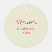 ヴィンテージクリスマスカールラーソンスウェーデン語 メタルオーナメント (裏面)