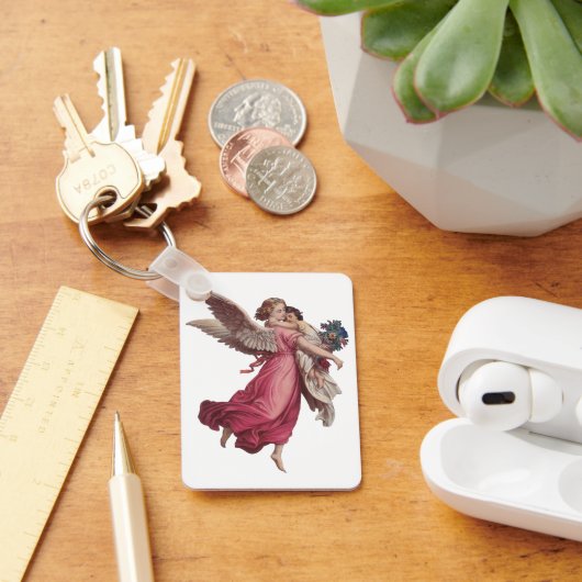 ヴィンテージクリスマスガーディアンビクトリアンエンジェル キーホルダー (デスク)