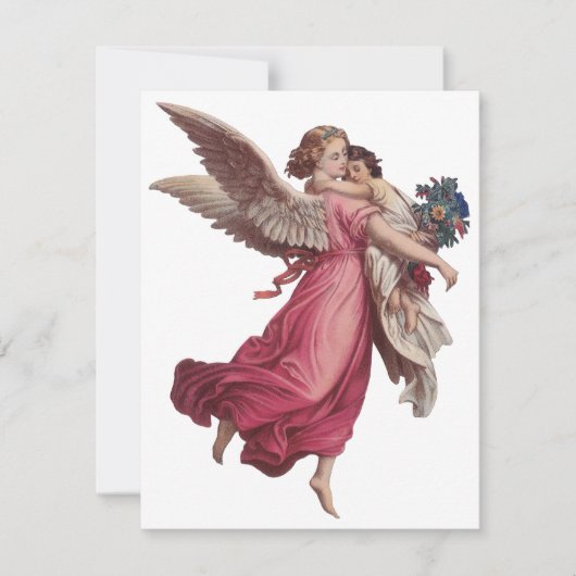 ヴィンテージクリスマスガーディアンビクトリアンエンジェル シーズンカード (正面)