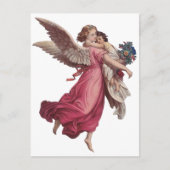 ヴィンテージクリスマスガーディアンビクトリアンエンジェル シーズンポストカード (正面)