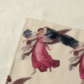 ヴィンテージクリスマスガーディアンビクトリアンエンジェル ビーチタオル (インサイチュ)