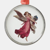 ヴィンテージクリスマスガーディアンビクトリアンエンジェル メタルオーナメント (正面)