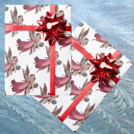 ヴィンテージクリスマスガーディアンビクトリアンエンジェル ラッピングペーパー