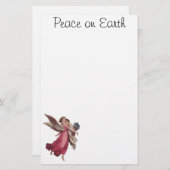 ヴィンテージクリスマスガーディアンビクトリアンエンジェル 便箋 (正面/裏面)