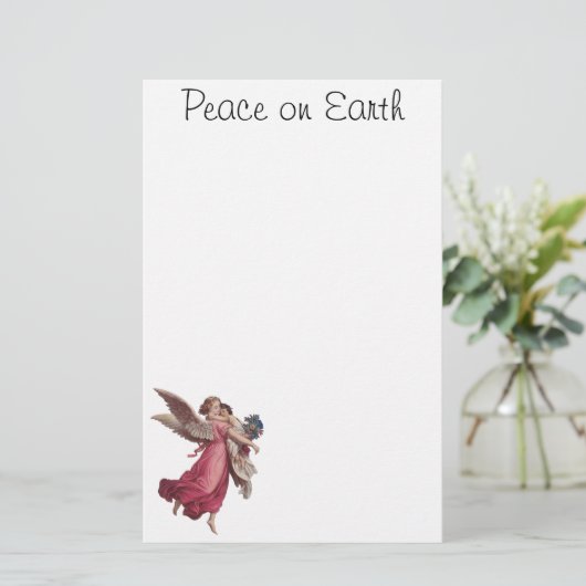 ヴィンテージクリスマスガーディアンビクトリアンエンジェル 便箋 (スタンド正面)