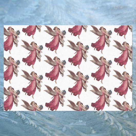ヴィンテージクリスマスガーディアンビクトリアンエンジェル 薄葉紙