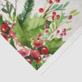 ヴィンテージクリスマスガールと緑のデコパージュ 薄葉紙 (詳細)