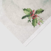 ヴィンテージクリスマスガールと緑のデコパージュ 薄葉紙 (詳細)