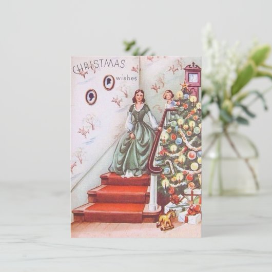 ヴィンテージクリスマスガールの願い シーズンカード (スタンド正面)