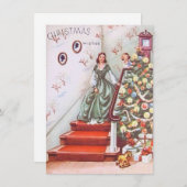 ヴィンテージクリスマスガールの願い シーズンカード (正面/裏面)