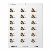 ヴィンテージクリスマスガールズギフトギフトラベル ラベル (フルシート)