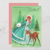 ヴィンテージクリスマスガールディアスウィートアート シーズンカード (正面/裏面)