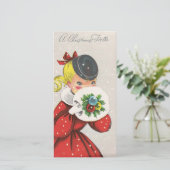 ヴィンテージクリスマスガールハロー シーズンカード (スタンド正面)