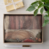 ヴィンテージクリスマスガールフローラ&ホリーデクページ 薄葉紙 (ギフト)