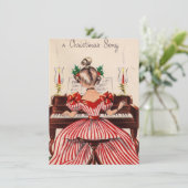 ヴィンテージクリスマスガール遊ズピアノ シーズンカード (スタンド正面)