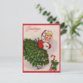 ヴィンテージクリスマスガール シーズンカード (スタンド正面)