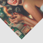 ヴィンテージクリスマスガール 薄葉紙 (詳細)