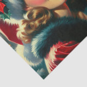 ヴィンテージクリスマスガール 薄葉紙 (詳細)