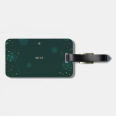 ヴィンテージクリスマスガール、雪片 ラゲッジタグ (裏面横)