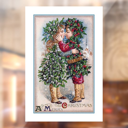 ヴィンテージクリスマスキスウインドウロック ウィンドウサイン (シート2)