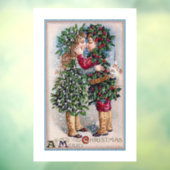 ヴィンテージクリスマスキスウインドウロック ウィンドウサイン (シート3)