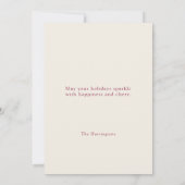 ヴィンテージクリスマスキッズあいさつきらめくき シーズンカード (裏面)