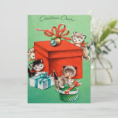 ヴィンテージクリスマスキッチンバイプレゼント シーズンカード (スタンド正面)